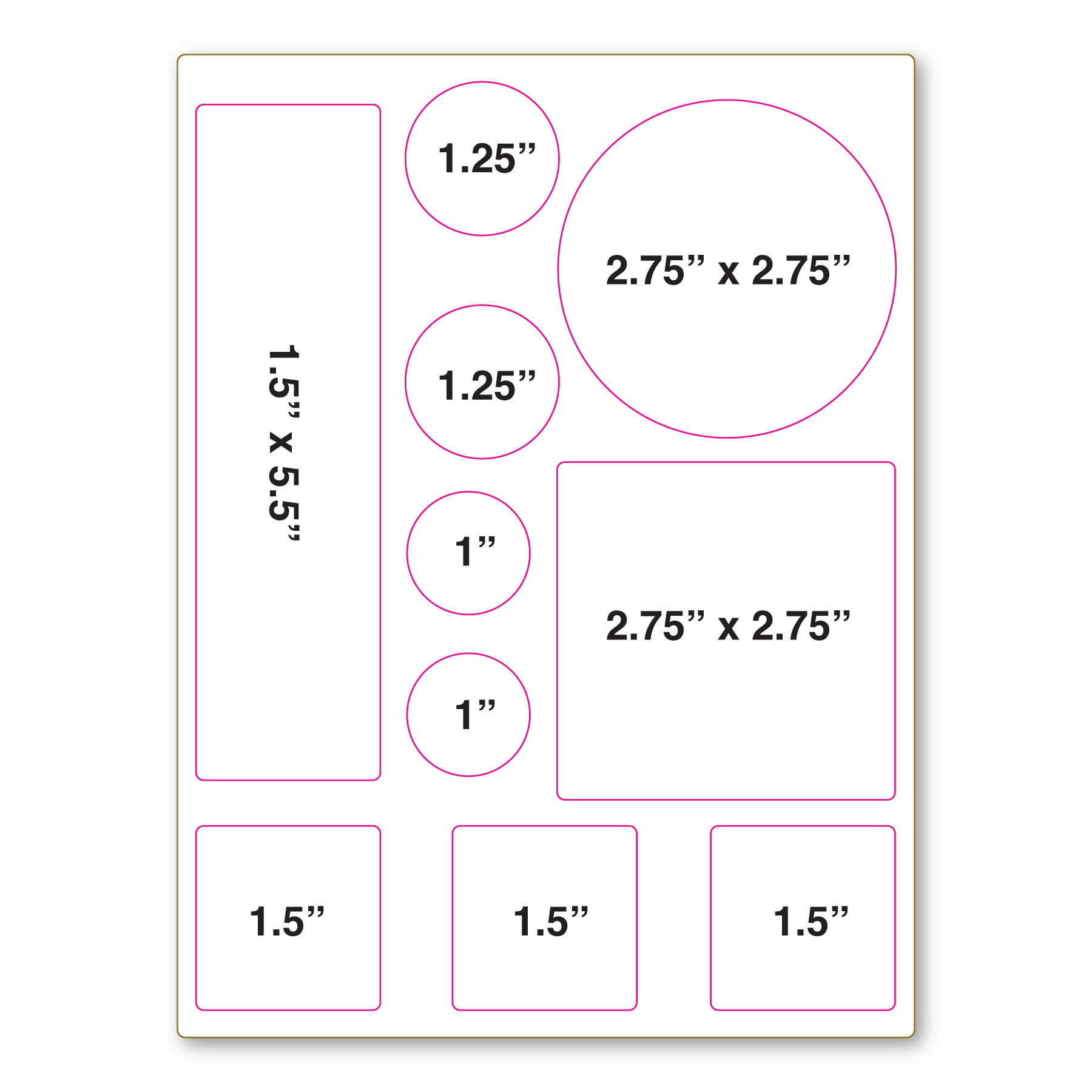 Repositionable Decal Sticker Sheet 6" x 8" - 4 Mil 6