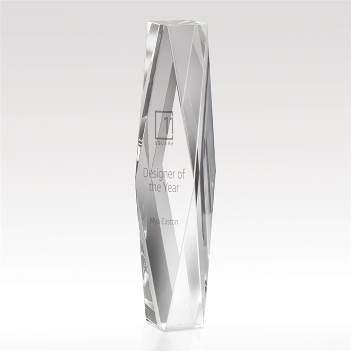 Diamond-Cut Tower Crystal Award