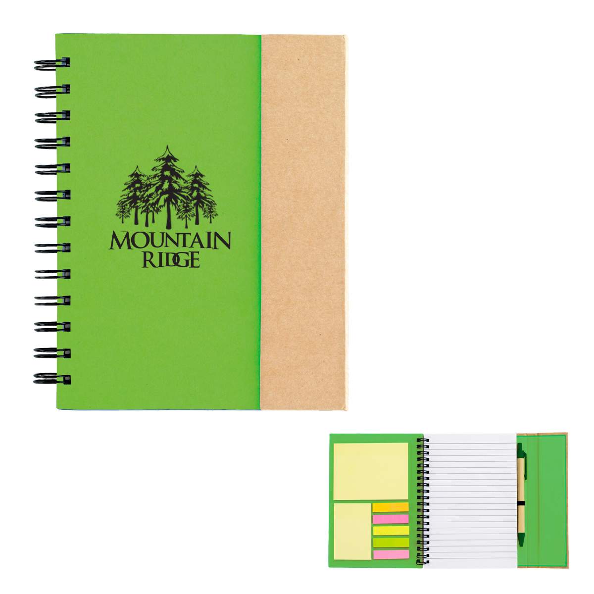 Spiral Notebook With Sticky Notes And Flags 6