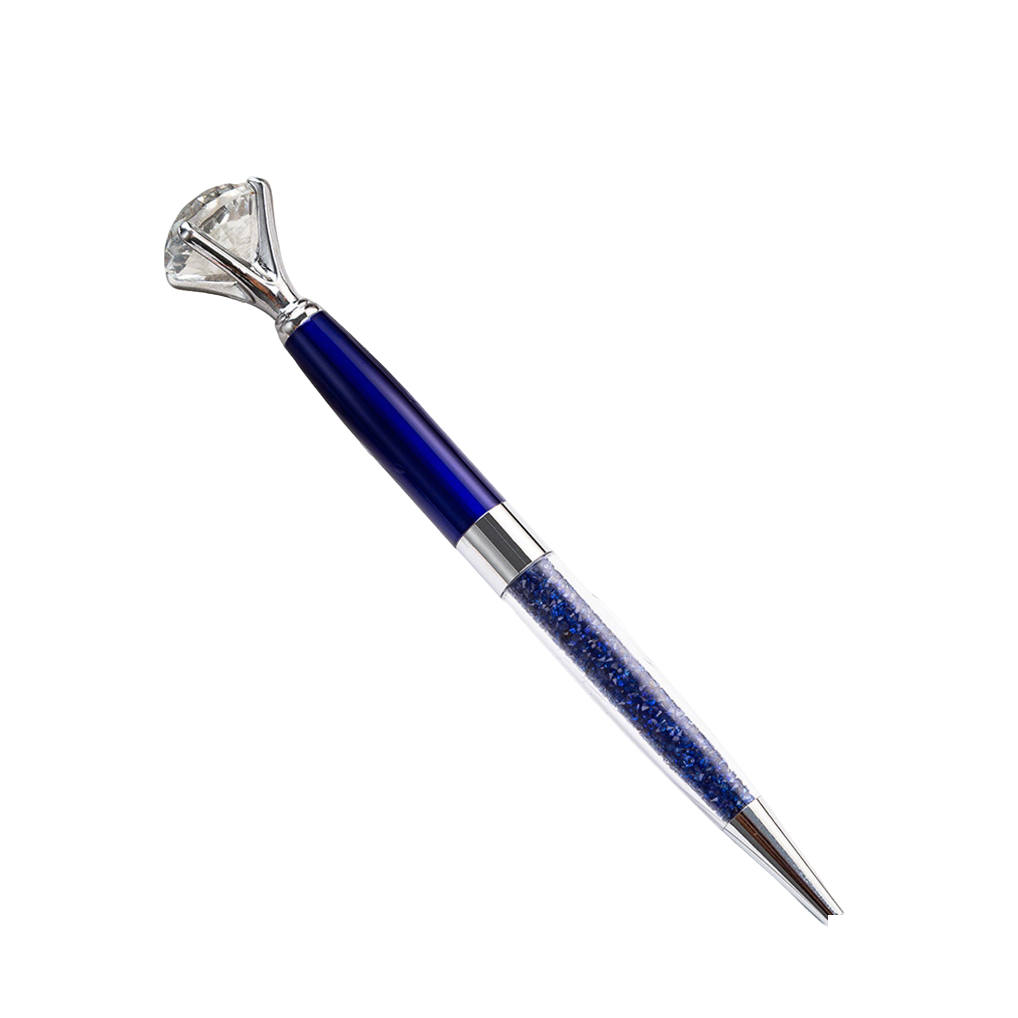 Crystal Crown Ballpoint Pen Twist Action Metal Barrel 3