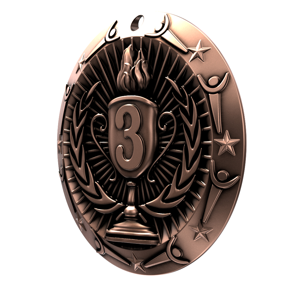 3rd Place World Class Medallion (3") 2