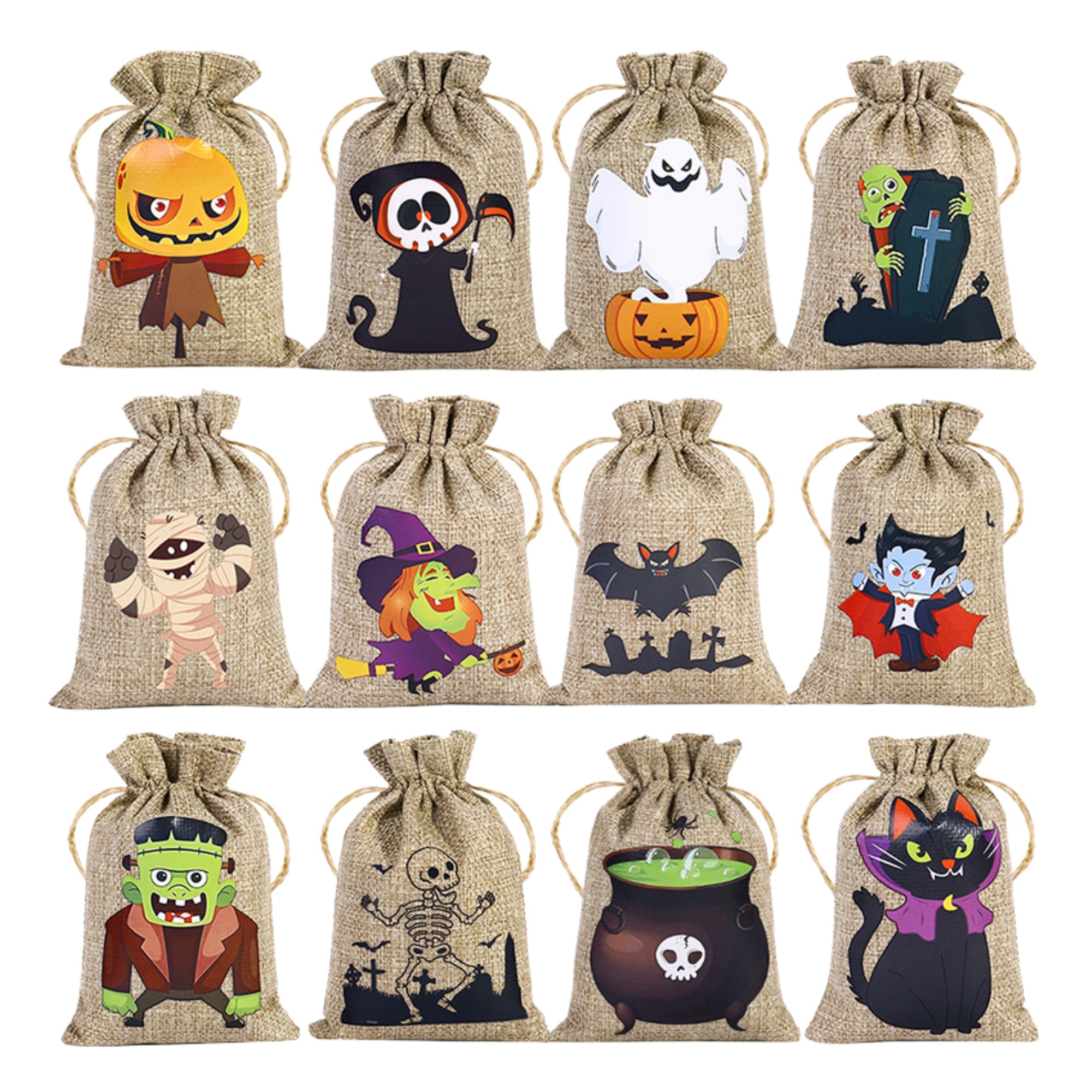5.9 " x 3.9 " Linen Drawstring Bag 3
