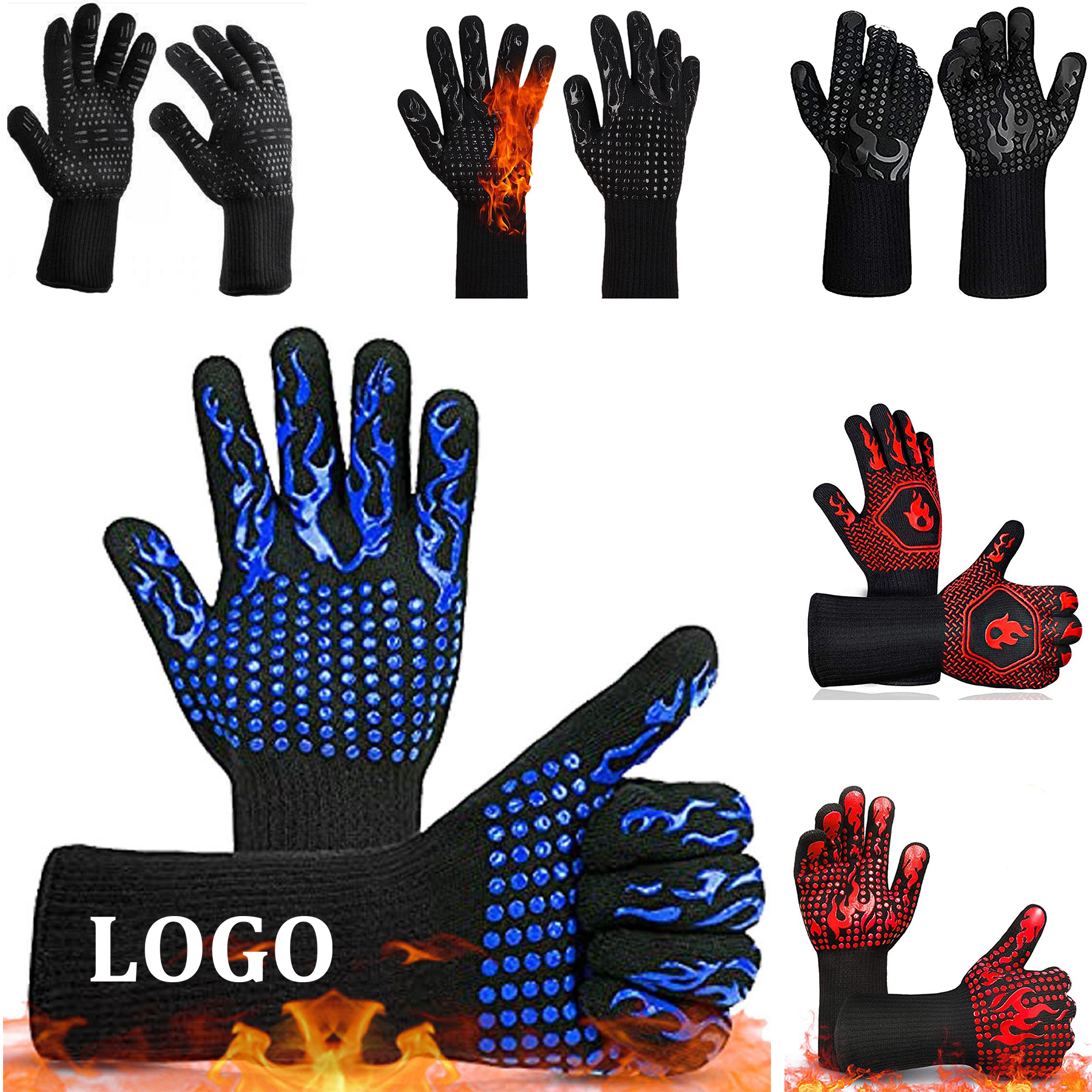1472 ? High Temp Resistance Fireproof Glove for Grilling Barbecue 5