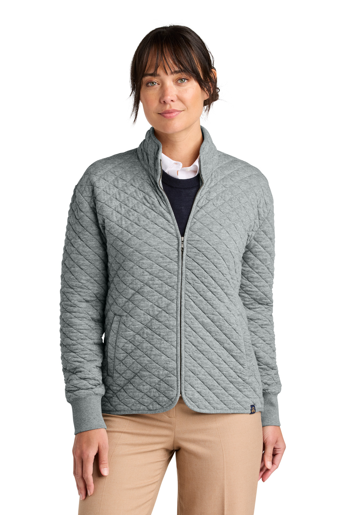 Brooks Brothers Women's Diamond Quilt Full-Zip BB18213 3