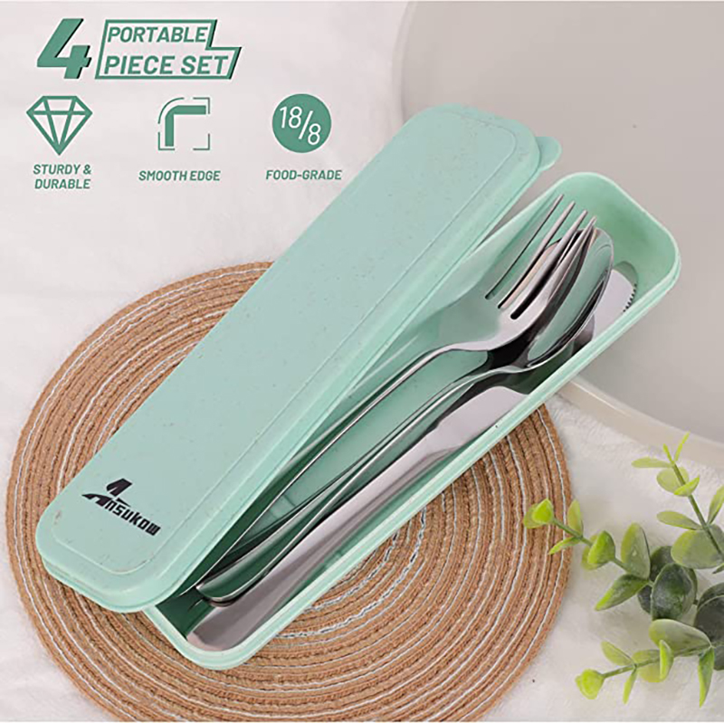 3-Piece Portable Utensils Set w/ Case 4