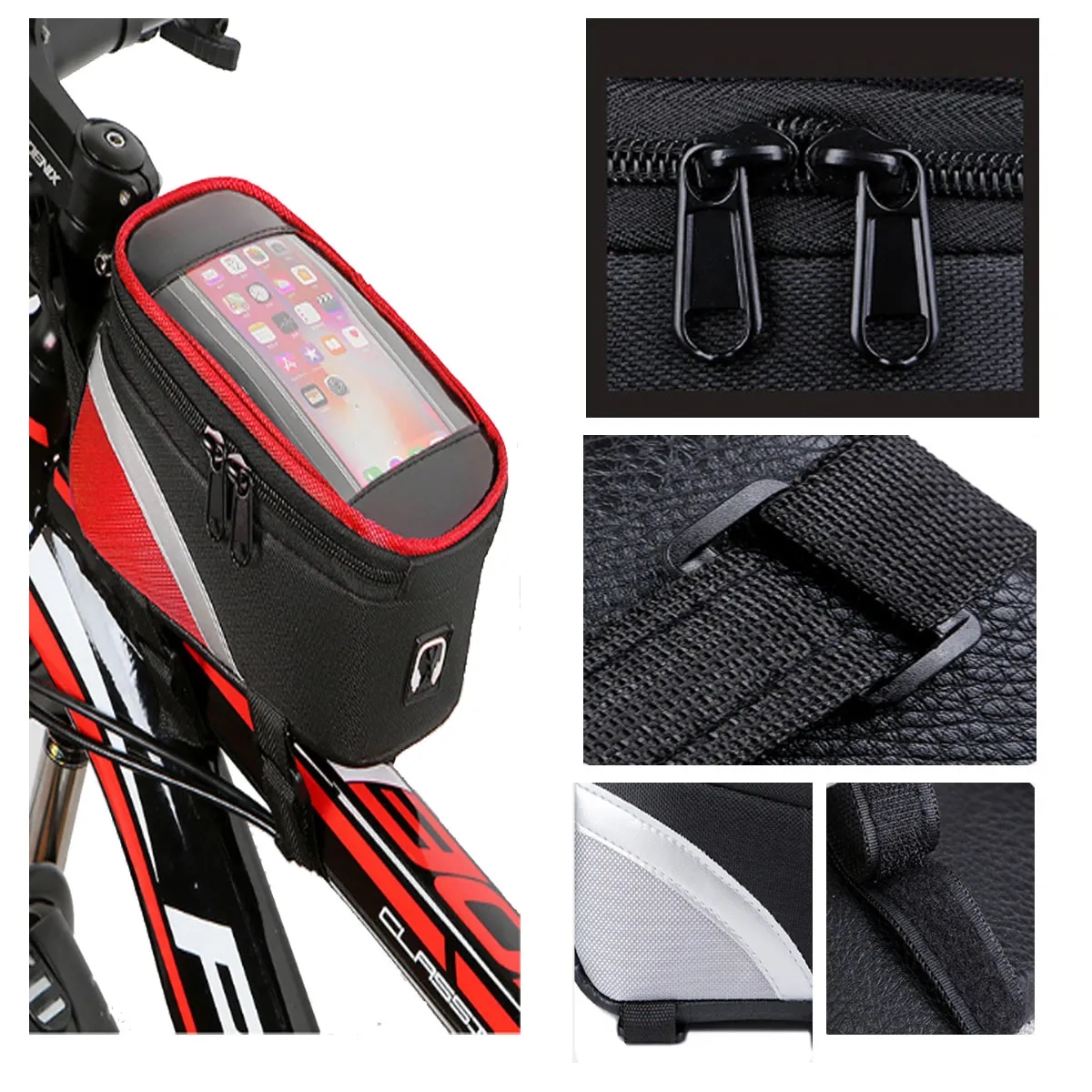 Waterproof Oxford Cloth Touch Screen Bicycle Handlebar Bag 4