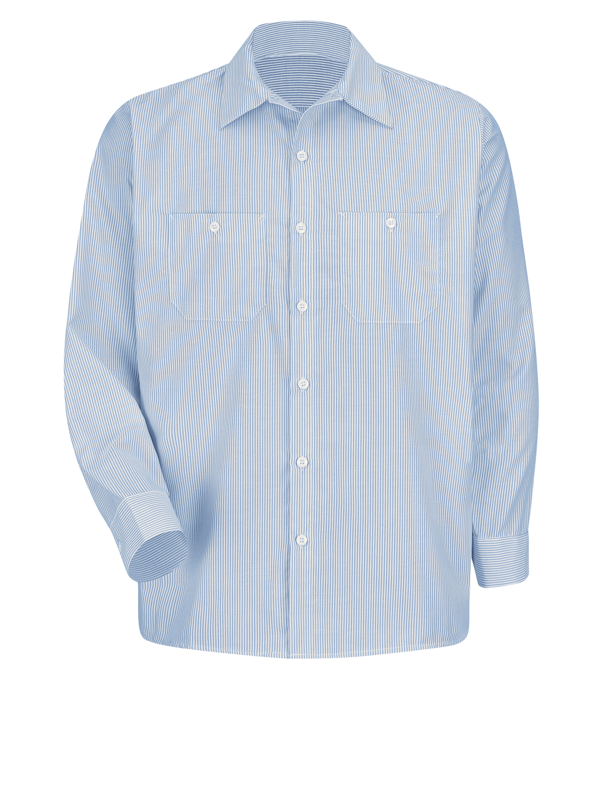 Red Kap Shirts -  Men's Long Sleeve Industrial Stripe Work Shirt