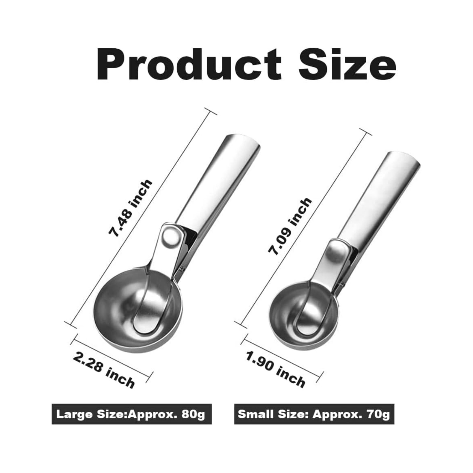 Stainless Steel Ice Cream Scoop 2