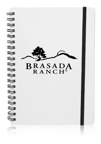 White Spiral Notebooks with Elastic Band 4
