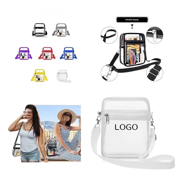 Transparent PVC Crossbody Bag with Small Clear Purse 4