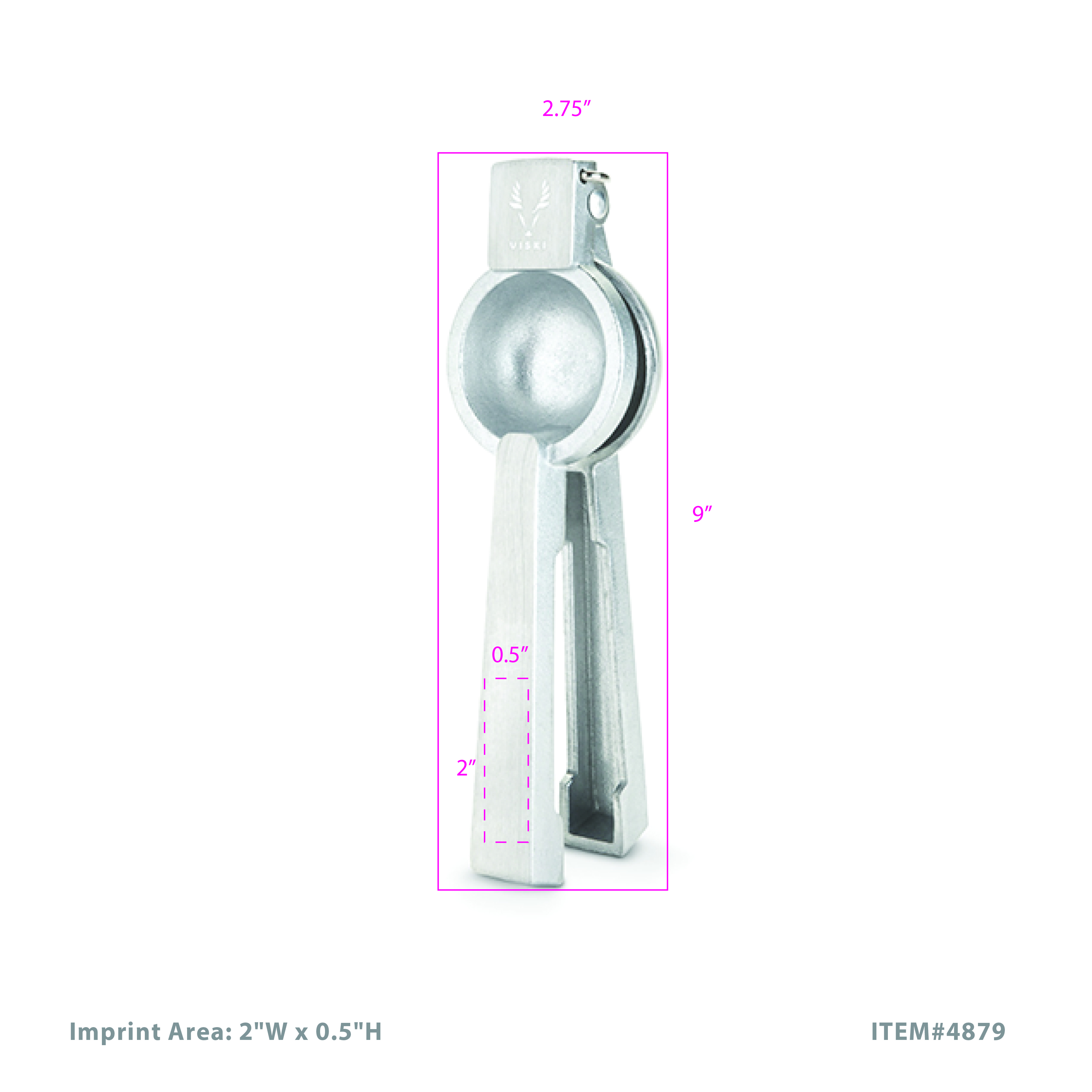 Viski® Professional Silver Citrus Juicer 2