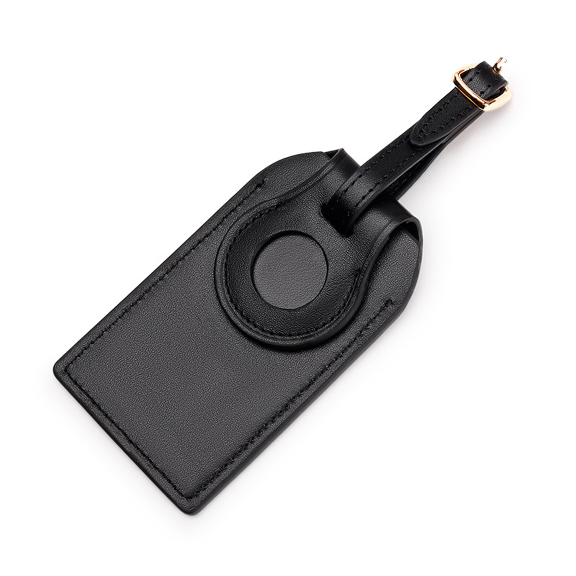 Genuine Leather Luggage Tags Airtag Holder in Gift Box (Optional) 3