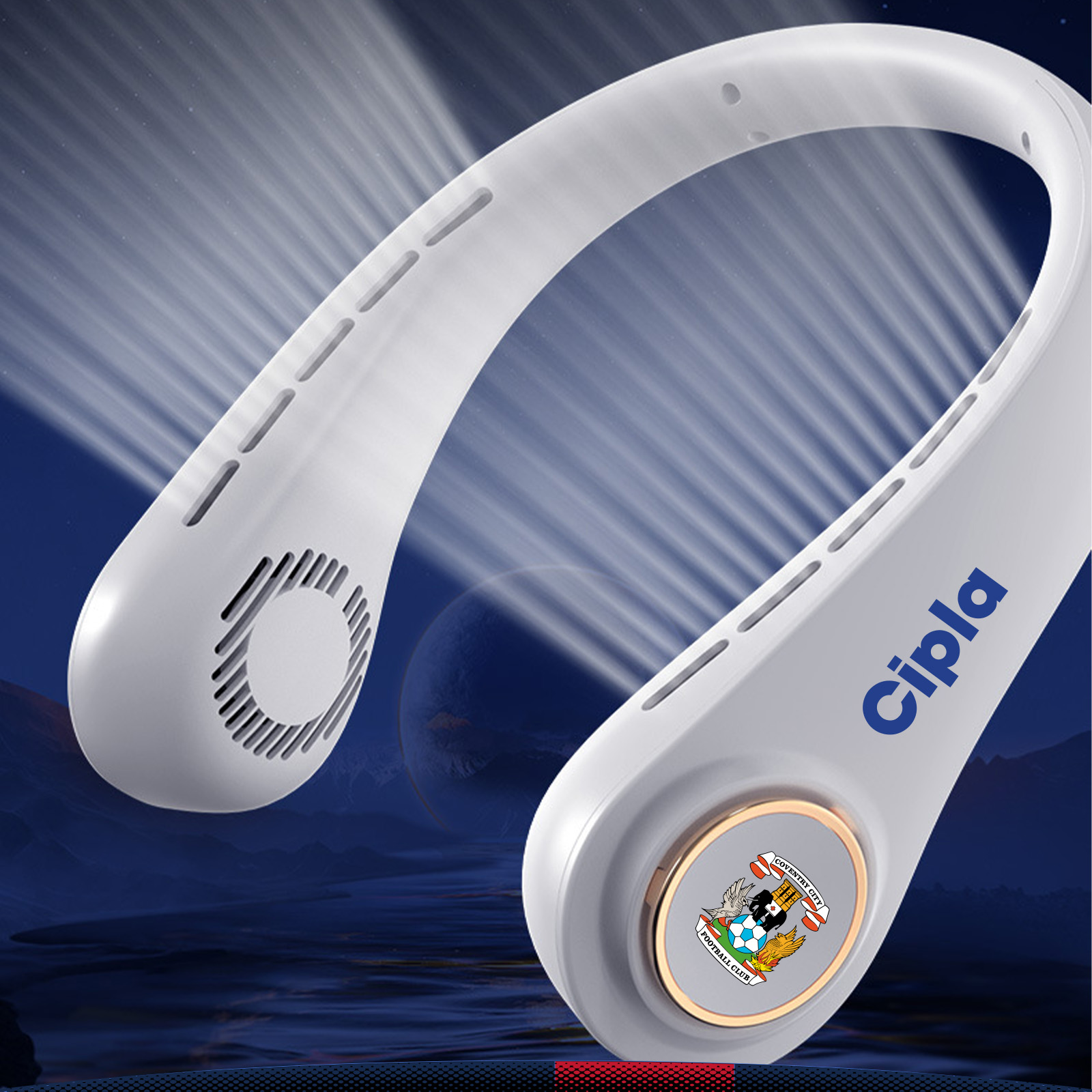 Leafless Digital Hanging Neck Fan 2