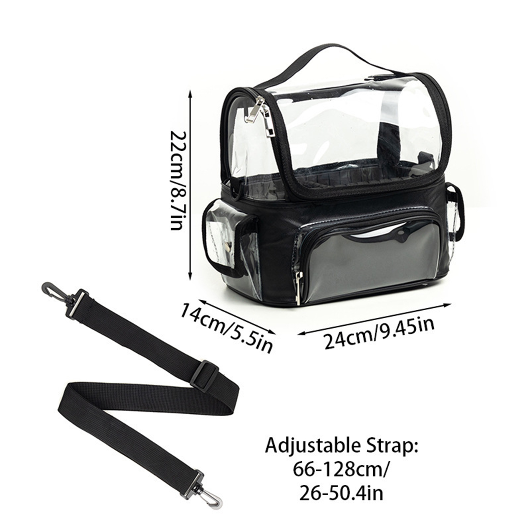 Transparent PVC Clear Travel Makeup Brush Holder 2