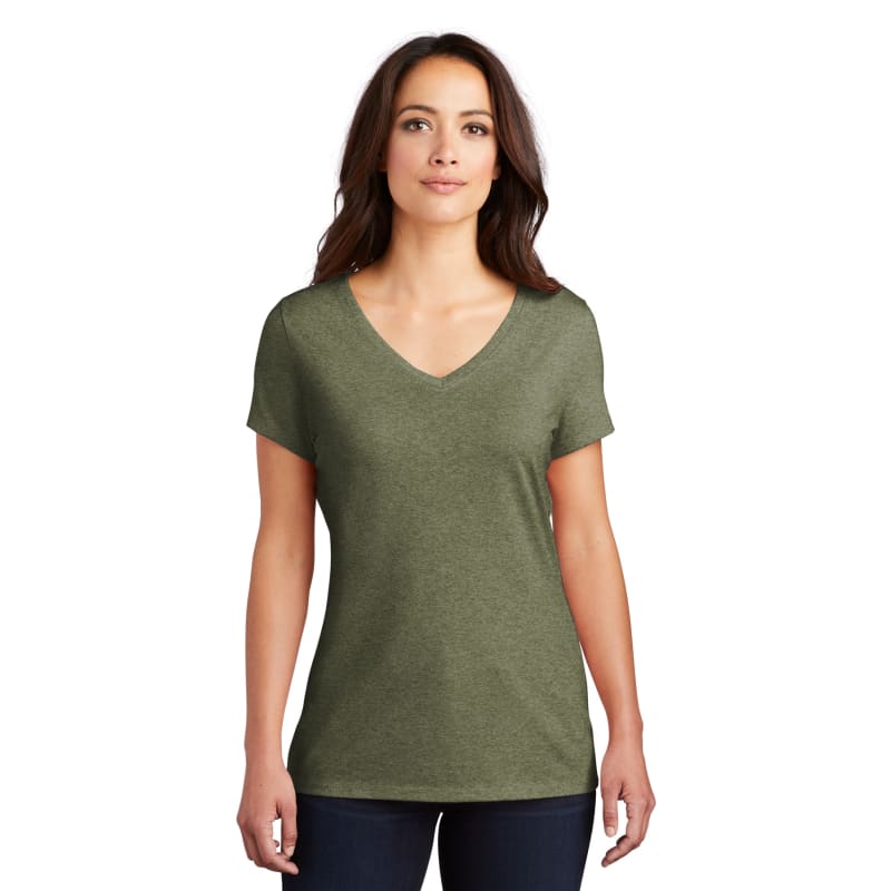 District Women's Perfect Tri V-Neck Tee. 105