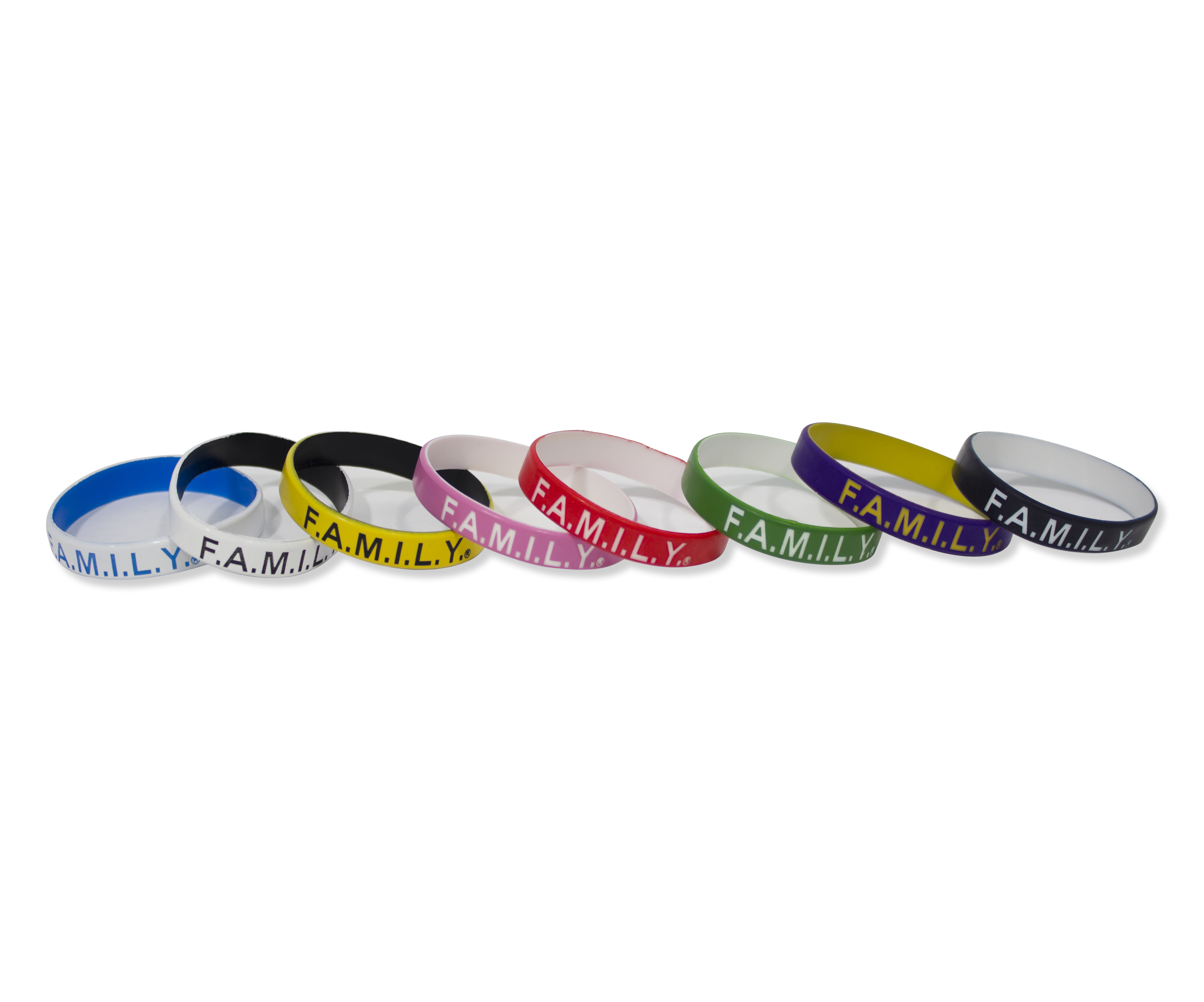 1/2" Rush Laser Debossed Silicone Wristbands 2 ply 3