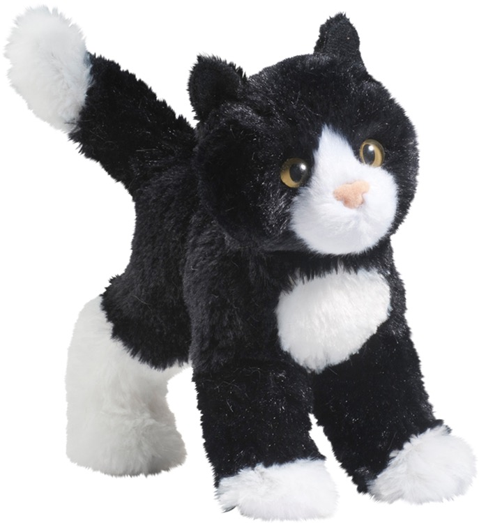 Snippy Black/White Cat Stuffed Animal 2