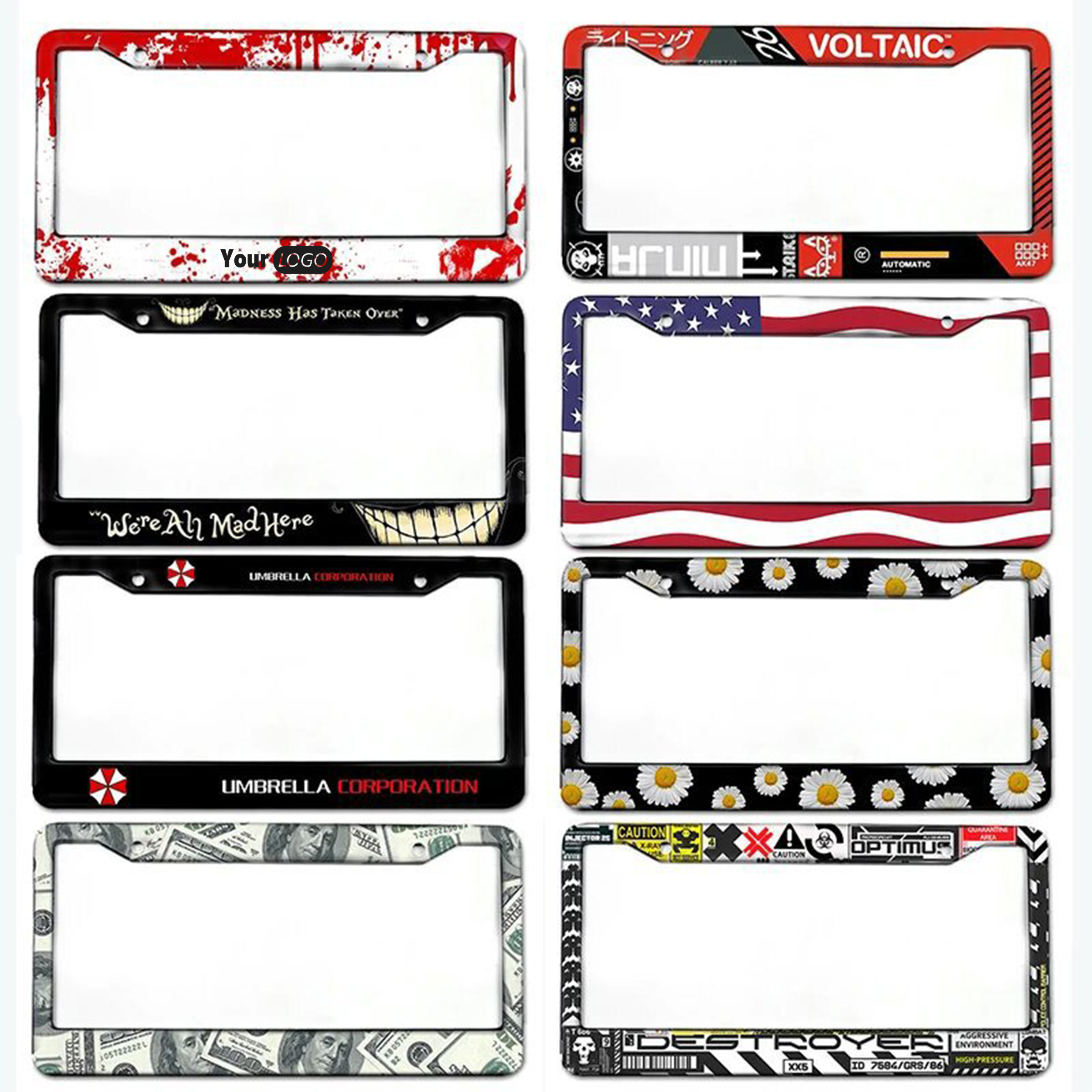 Aluminum Custom Logo Plate Frame 2