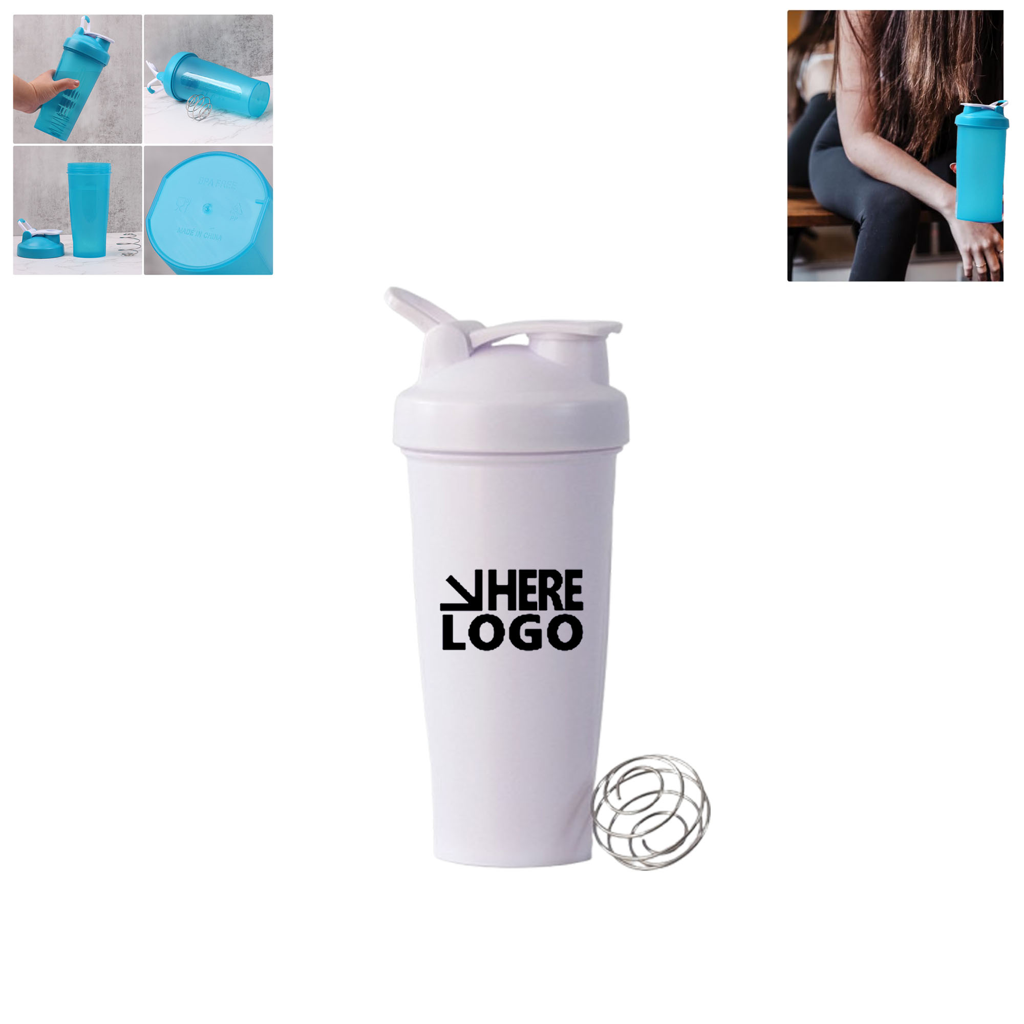 20oz Gym Protein Shaker Cup With Shaker Ball 5