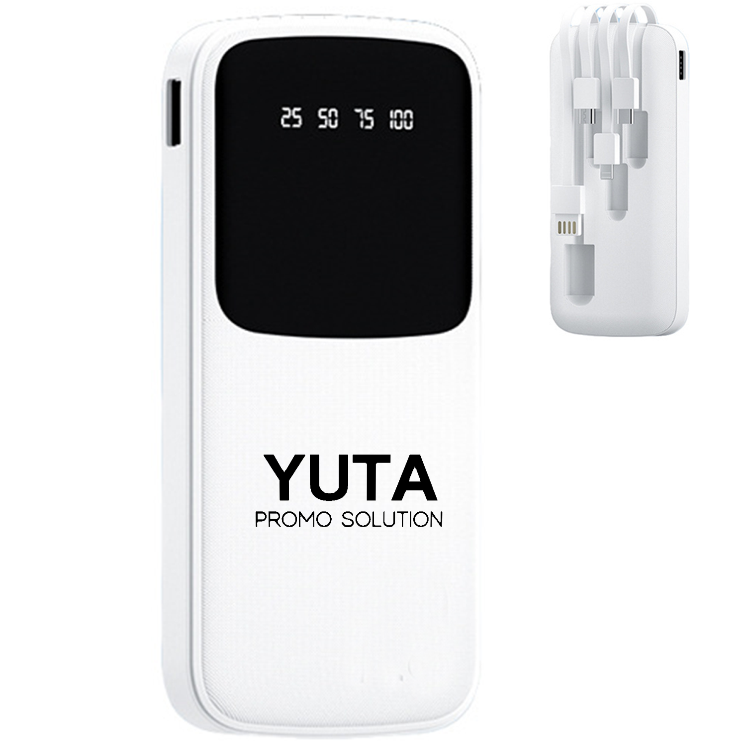 ABS 10000mAh Power Bank w/ Built-in 4 Cables 1