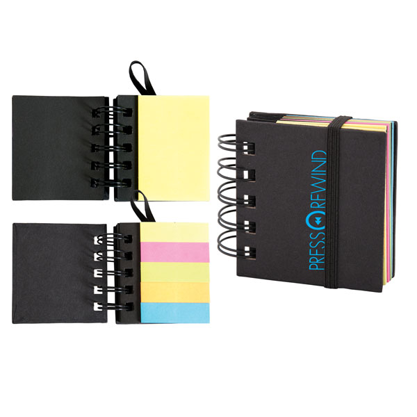 Spiral Sticky 250 Sheet Notepad With Noteflags 2