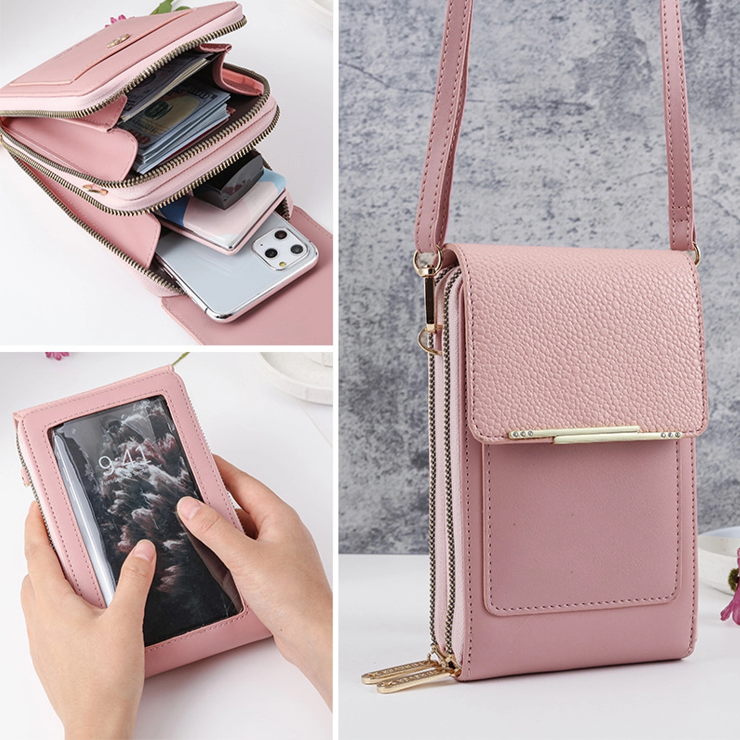 Women Vertical Touch Screen Bag,Small Crossbody Shoulder Bag 5