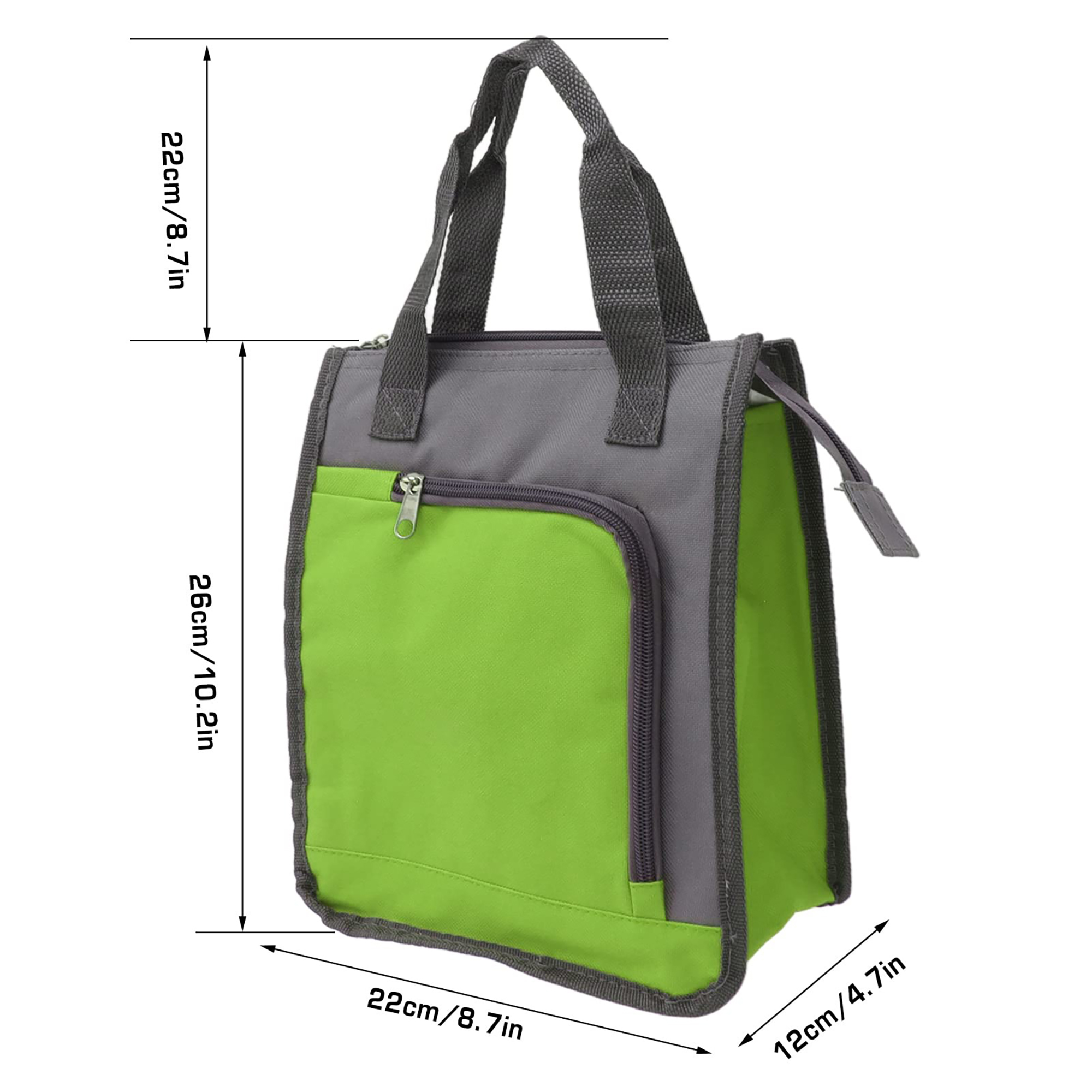 Durable Zippered Insulated Lunch Bag with Spacious Compartments 3