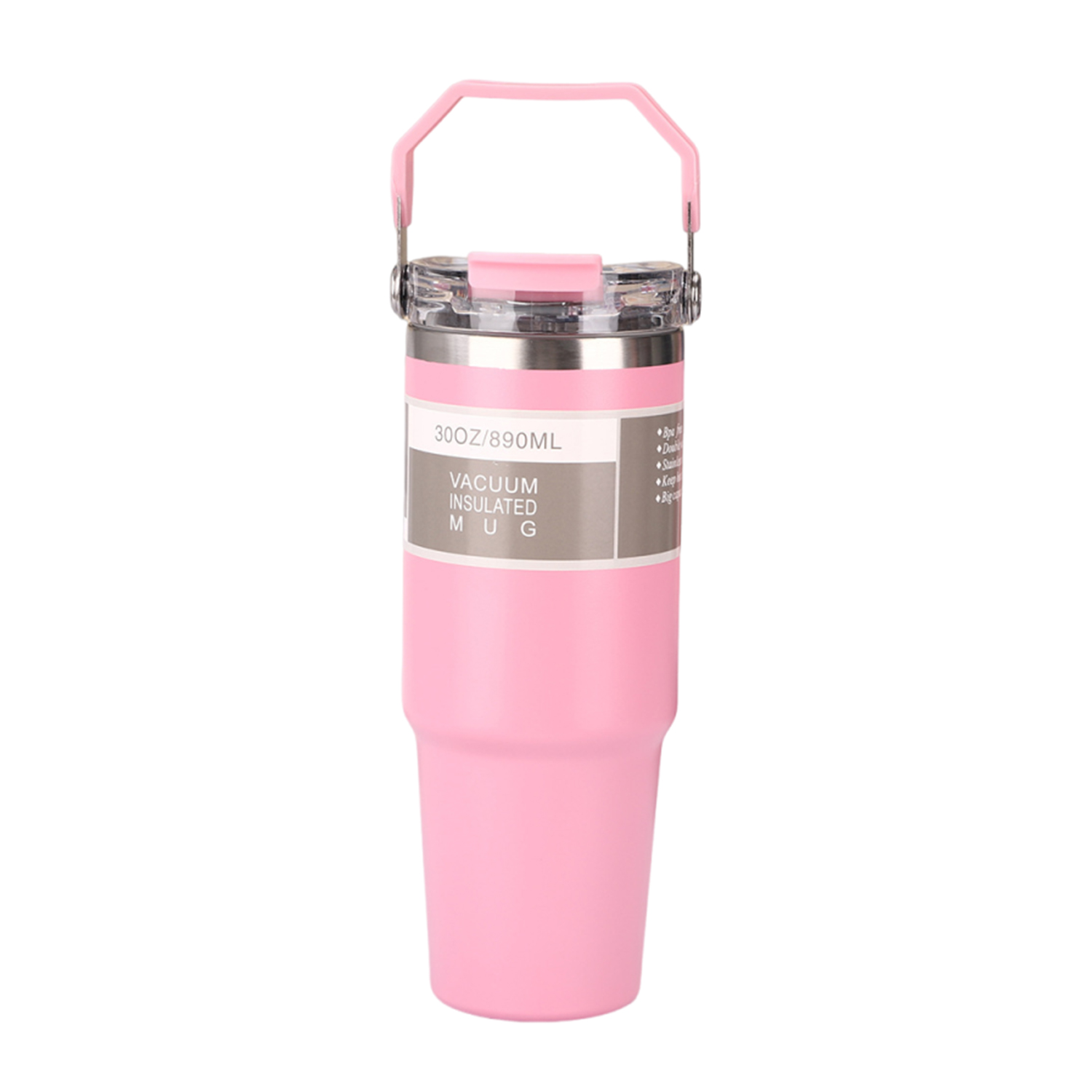 Double-Wall Tumbler with Handle and Lid, 30 oz. 11