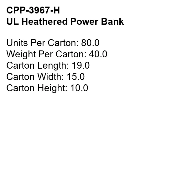 UL HEATHER PLUS TABLET POWER BANK 1