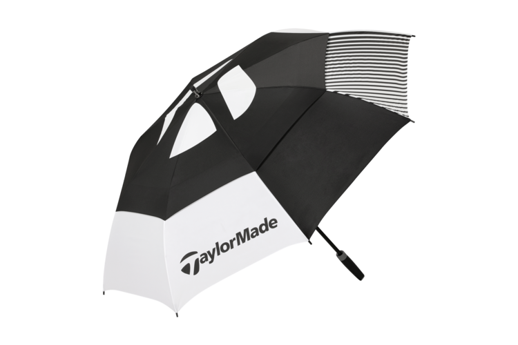 TaylorMade 64-in Double Canopy Umbrella - Black/White 3