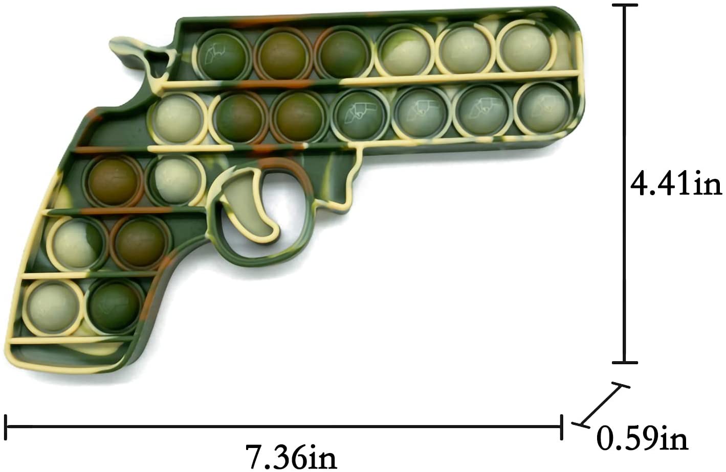 Pop It Fidget Toy - Pistol Shape 2