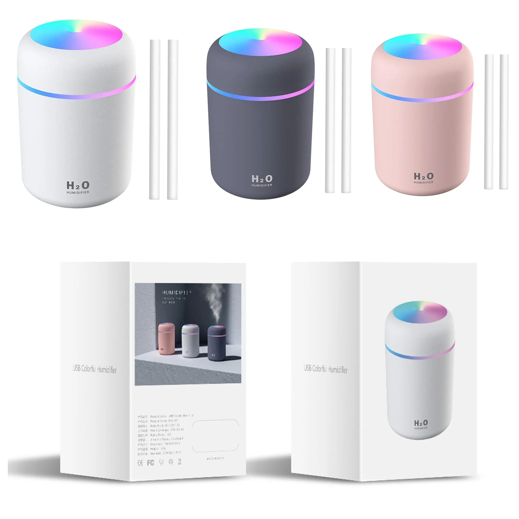 Colorful Cool Mist Mini Desktop Humidifier 4