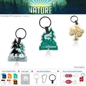 Custom Animal Shaped Soft PVC LED Keychain Flashlight 7
