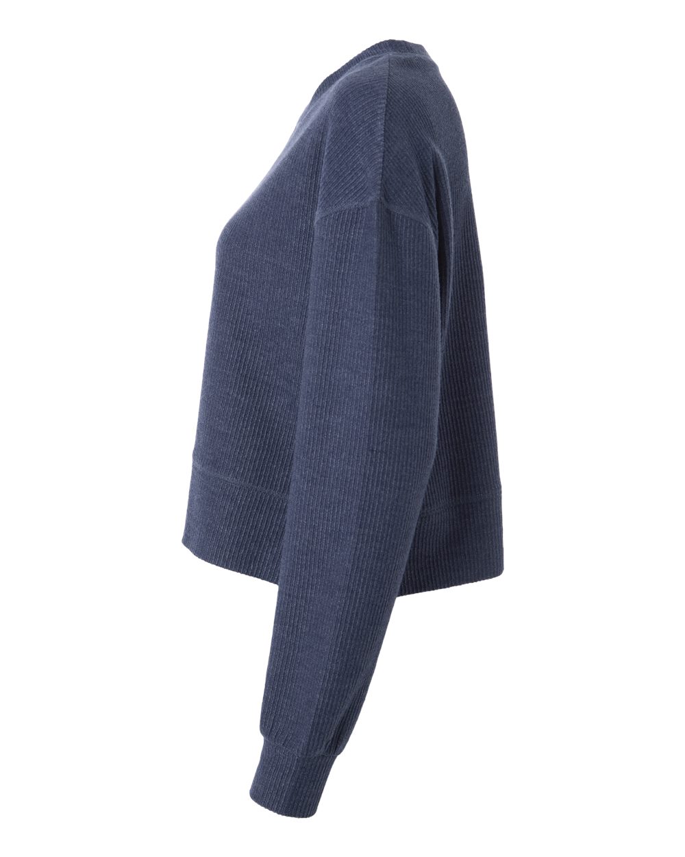 Women's Ribbed Knit Cropped Boxy Crew - BW5102 4