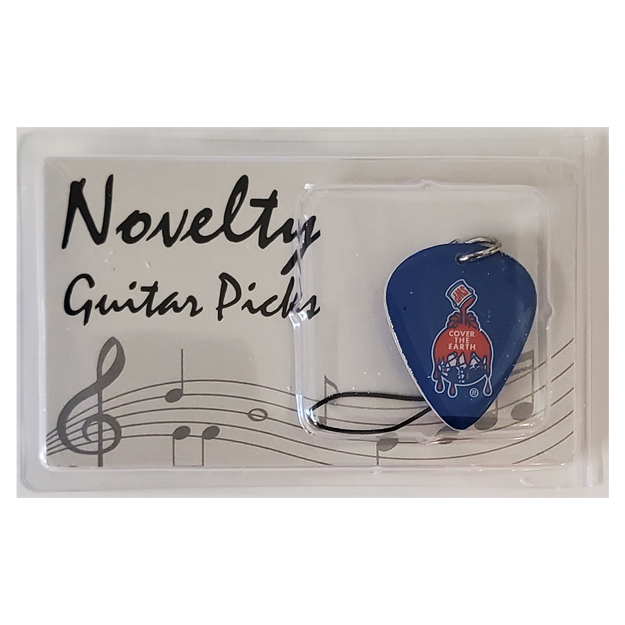 Novelty Pick with Double Sided Imprint with Black String Attachment 1