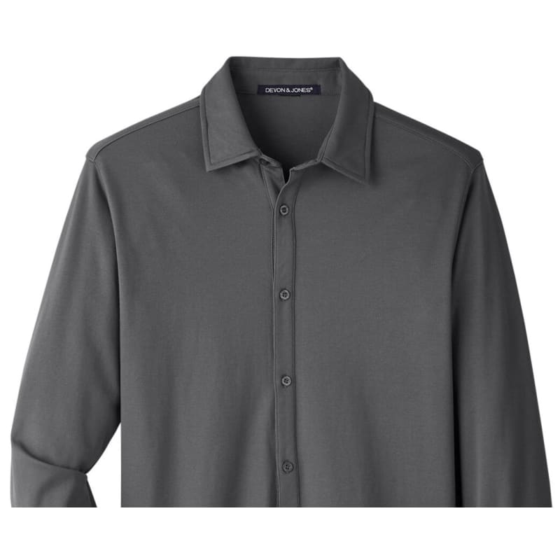 Devon & Jones Men's CrownLux Performance™ Plaited Button-Down Shirt 13