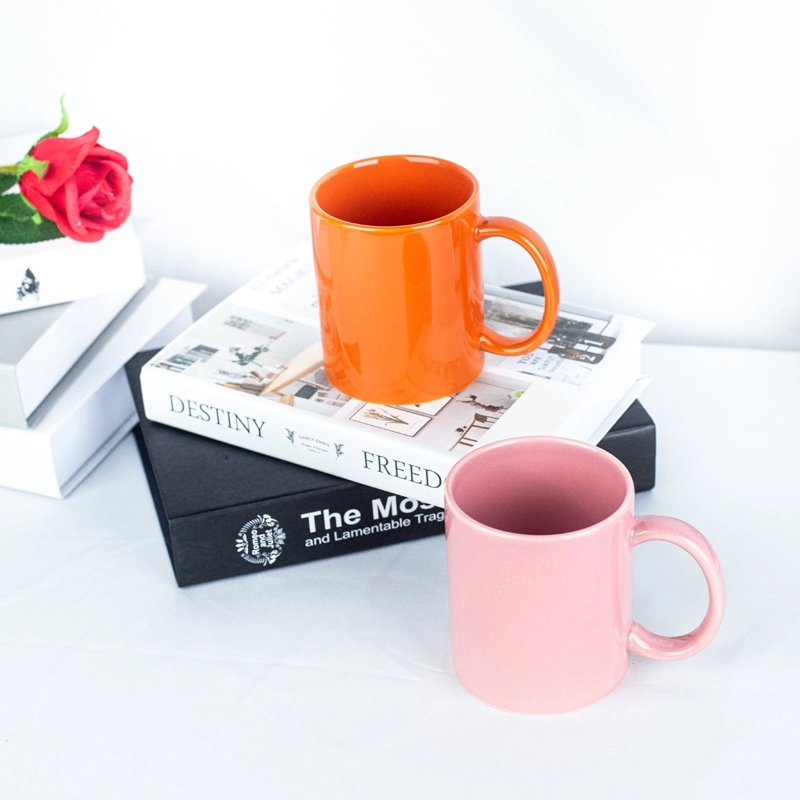 Custom 12 Oz Creative Solid Color Ceramic Mug 9