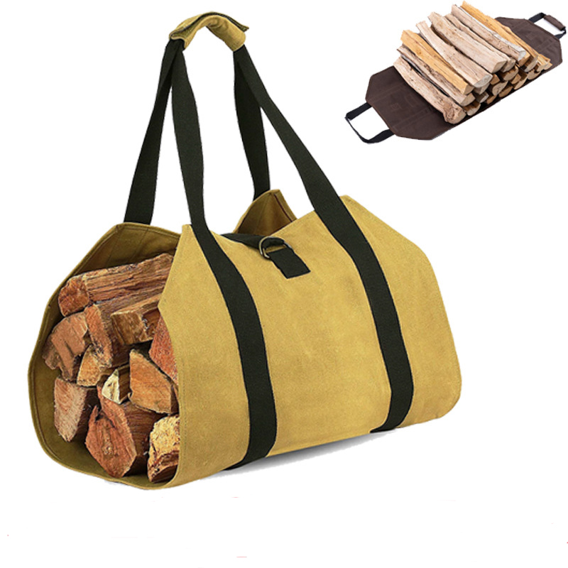 Firewood Log Carrier Tote Bag For Outdoor Camping 2