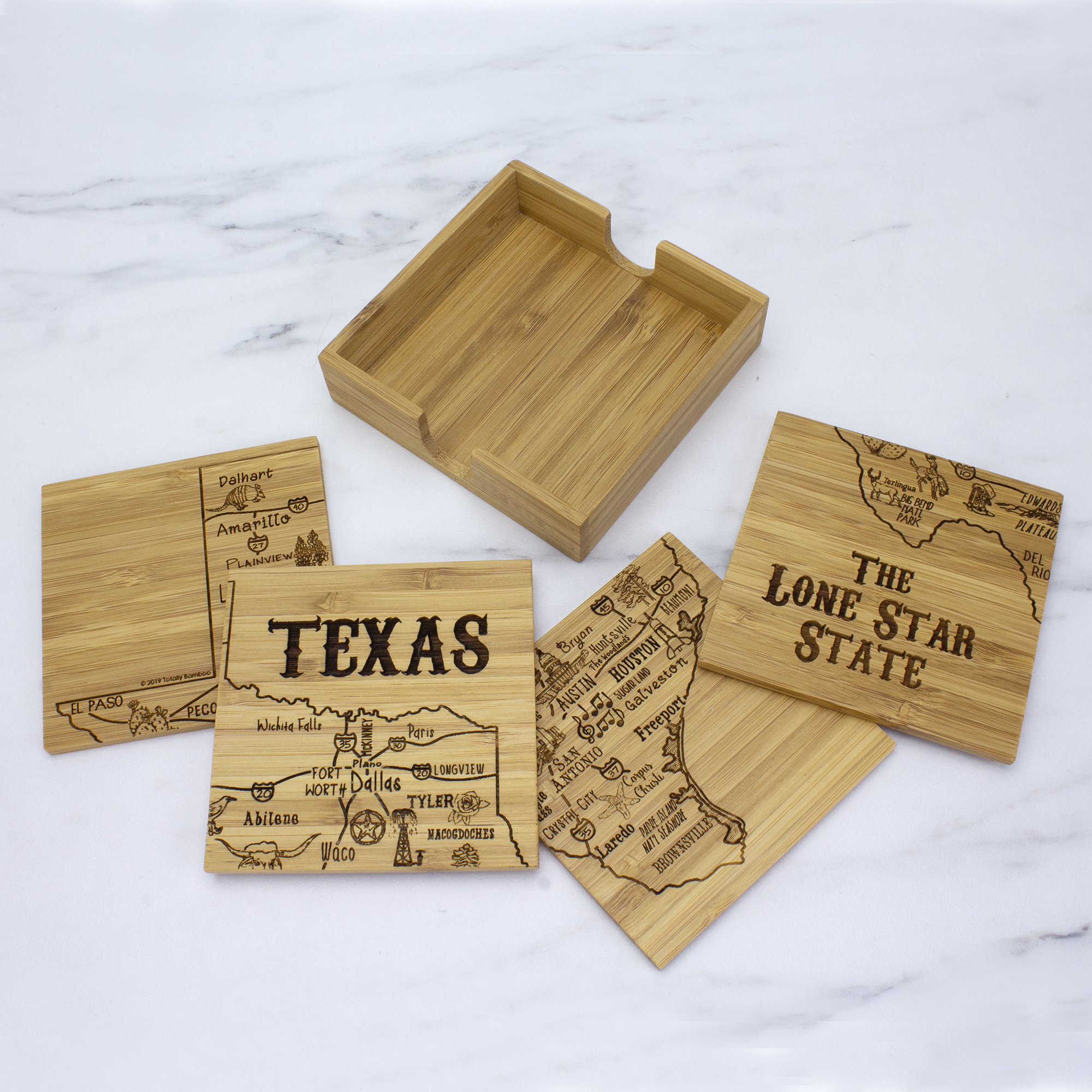 Texas Puzzle Coaster Set 9