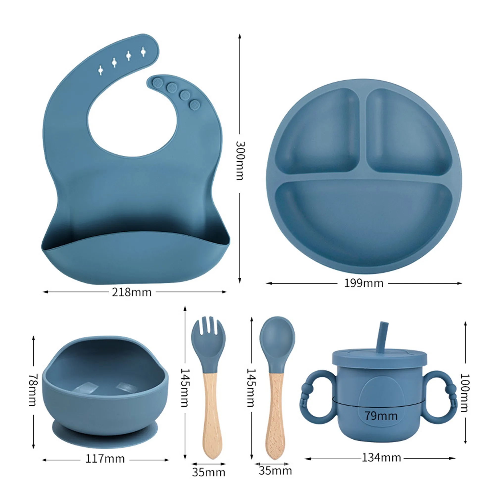 Complete Silicone Baby Feeding Set 3