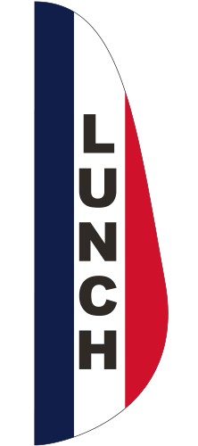 "LUNCH" 3' x 10' Message Feather Flag 1