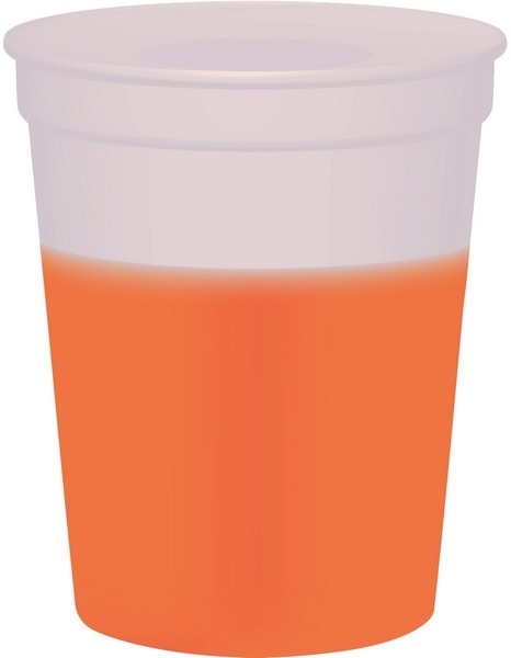 16 oz. Smooth Mood Stadium Cup (Natural To Color) - Silkscreen 10