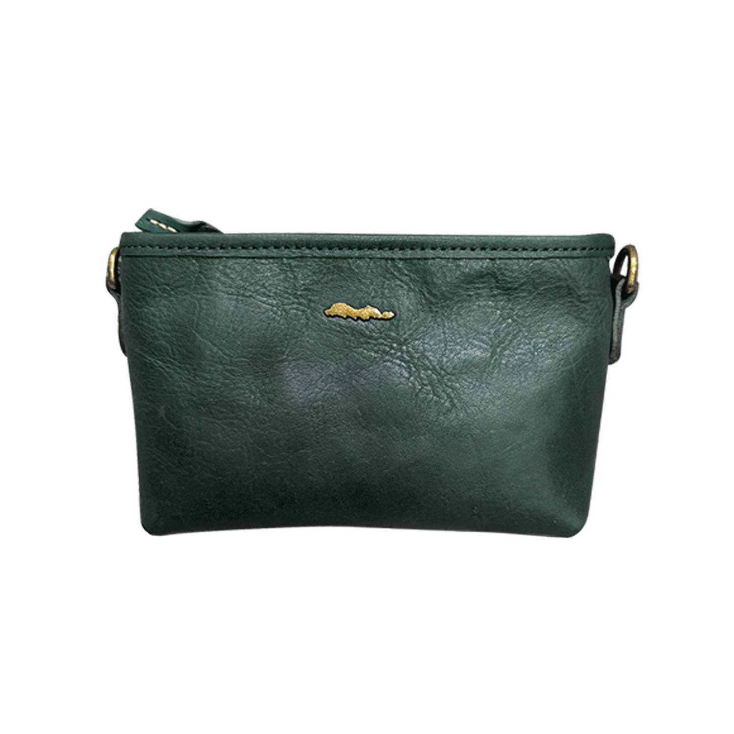 Genuine Leather Single Shoulder Retro Wide Crossbody Bag 1