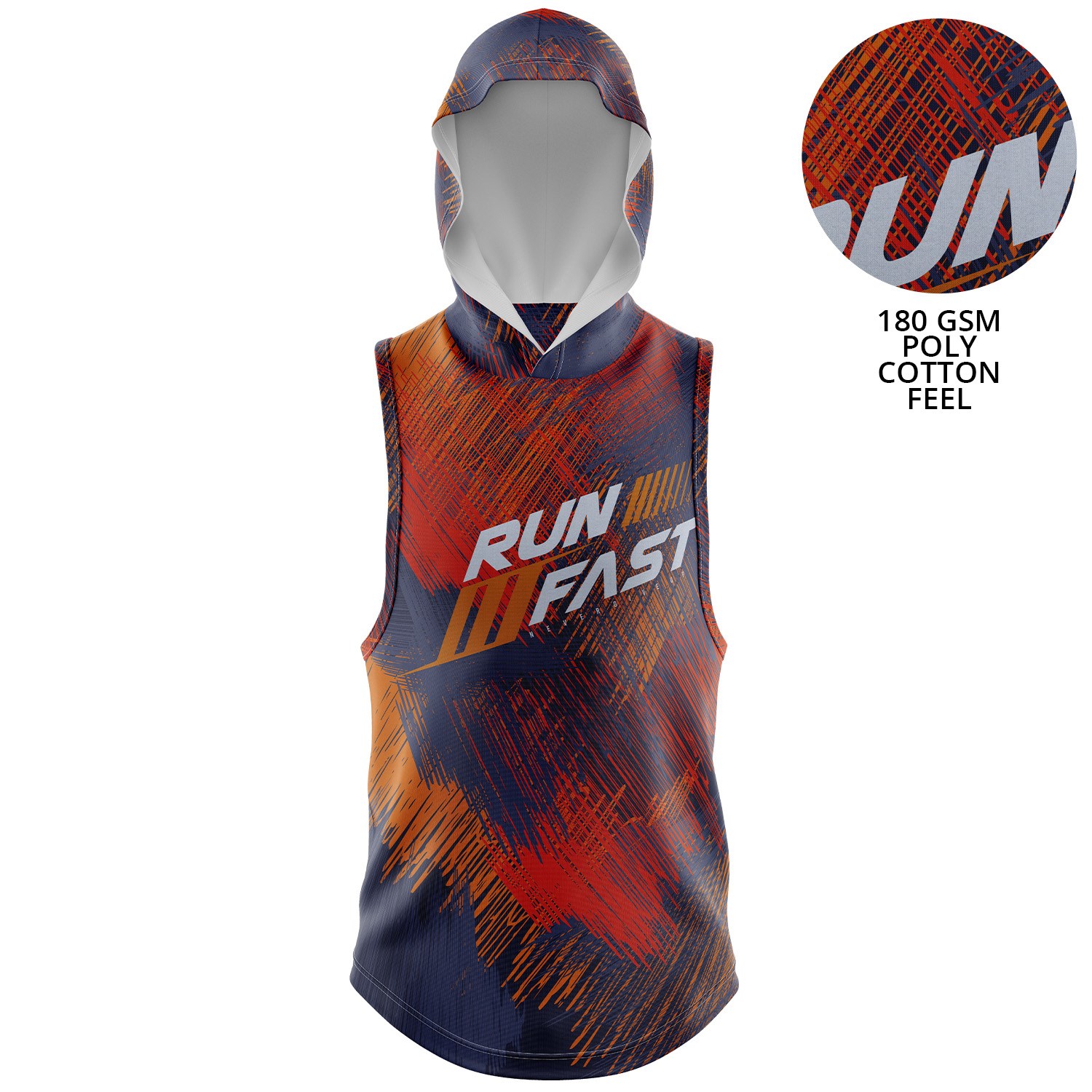 Unisex 180G Cotton Feel Jersey Knit Soft Sleeveless Hoodie 6