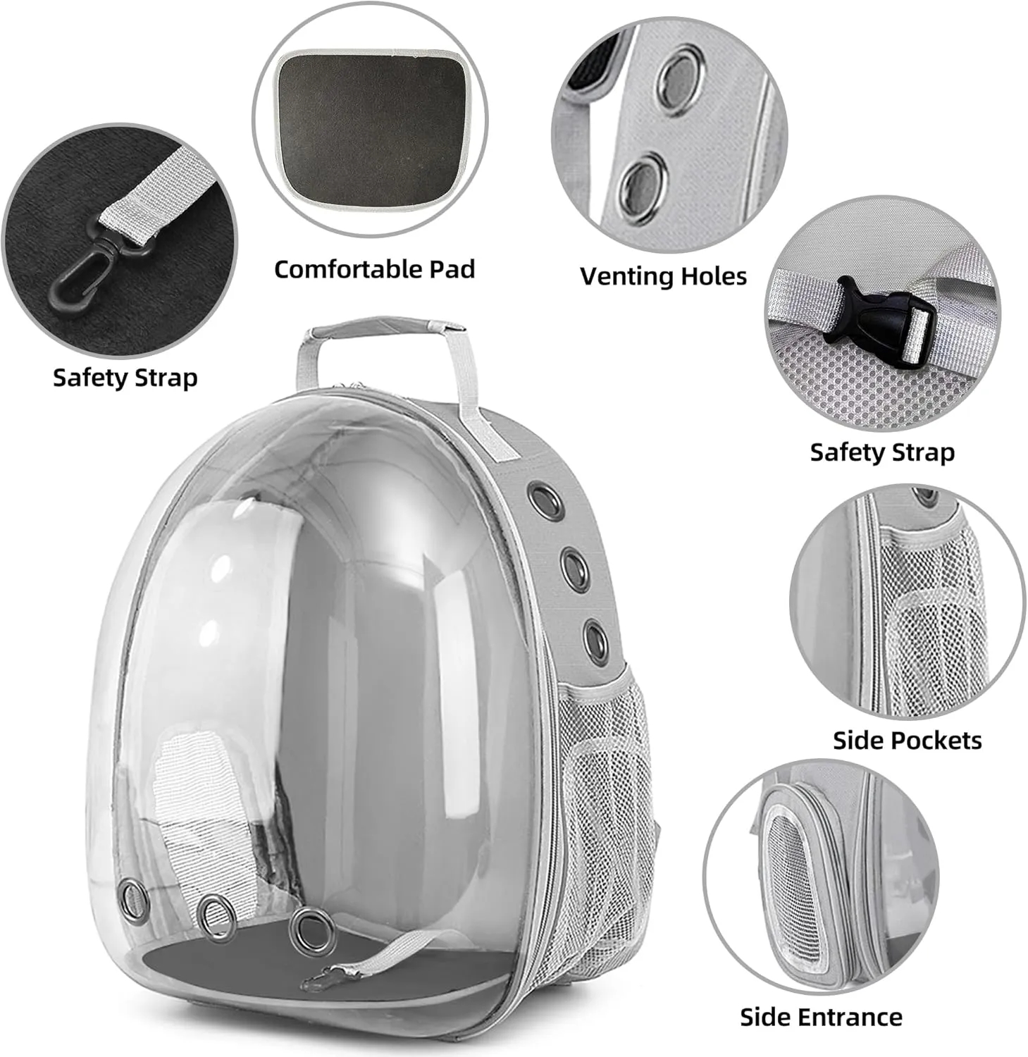 Transparent Space Capsule Pet Carrier 7