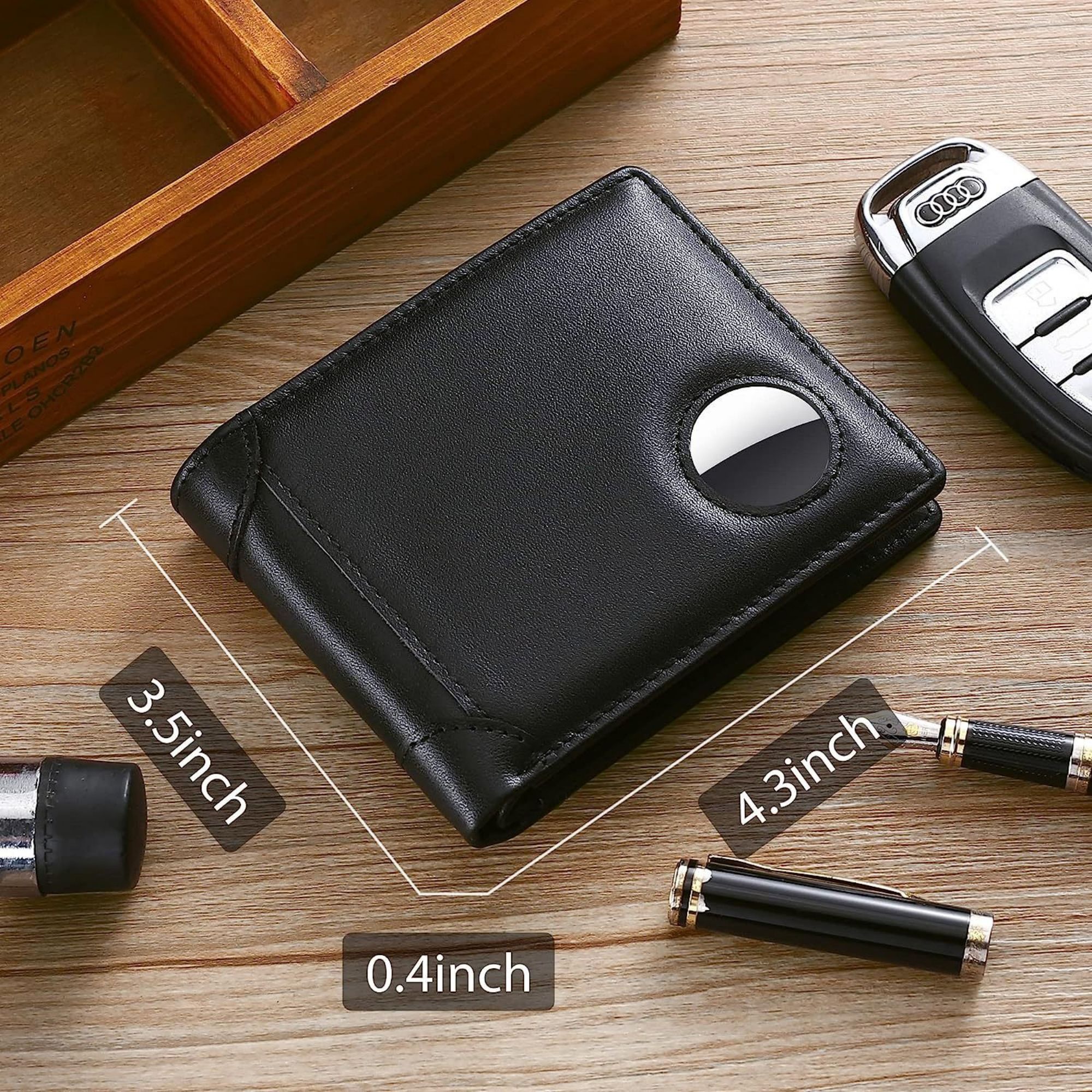 RFID Blocking Genuine Leather Bifold Mens Wallet 3