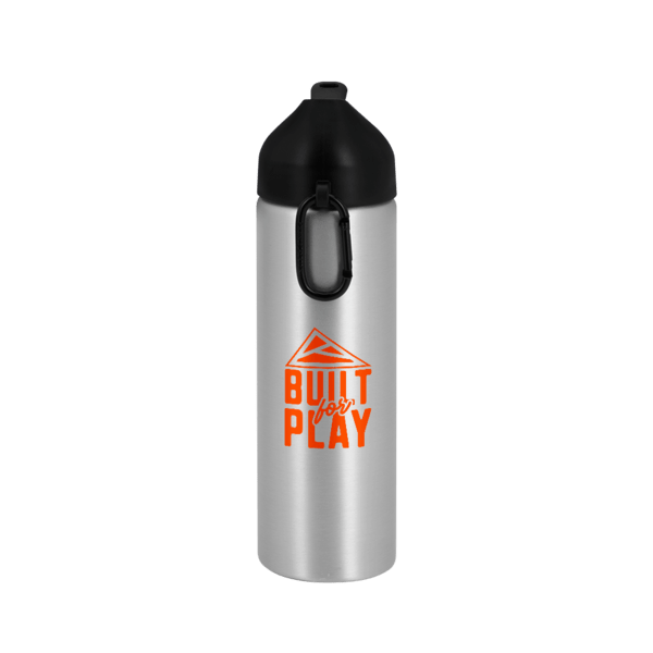 EasyFlow Recycled Aluminum Bottle w Straw Lid, custom water bottle with logo imprint 7
