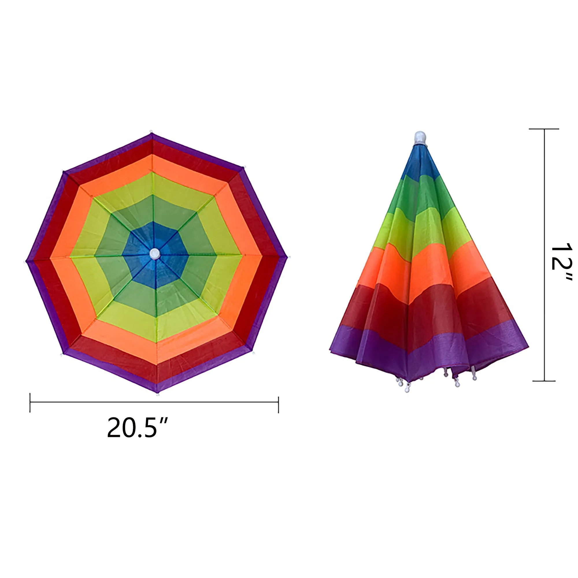 20.5 Diameter Adjustable Sun-rain Umbrella Hat 1