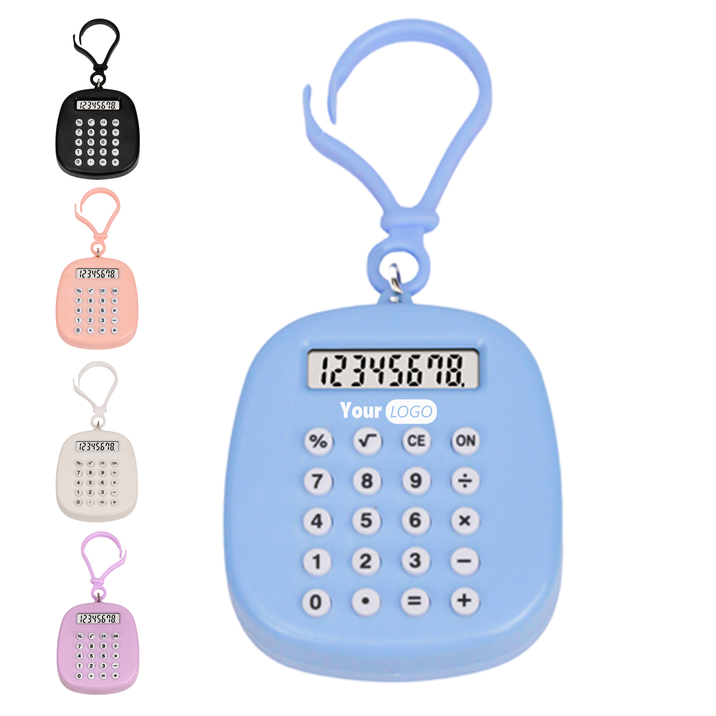 Handheld Calculator with Keyring Clip 7