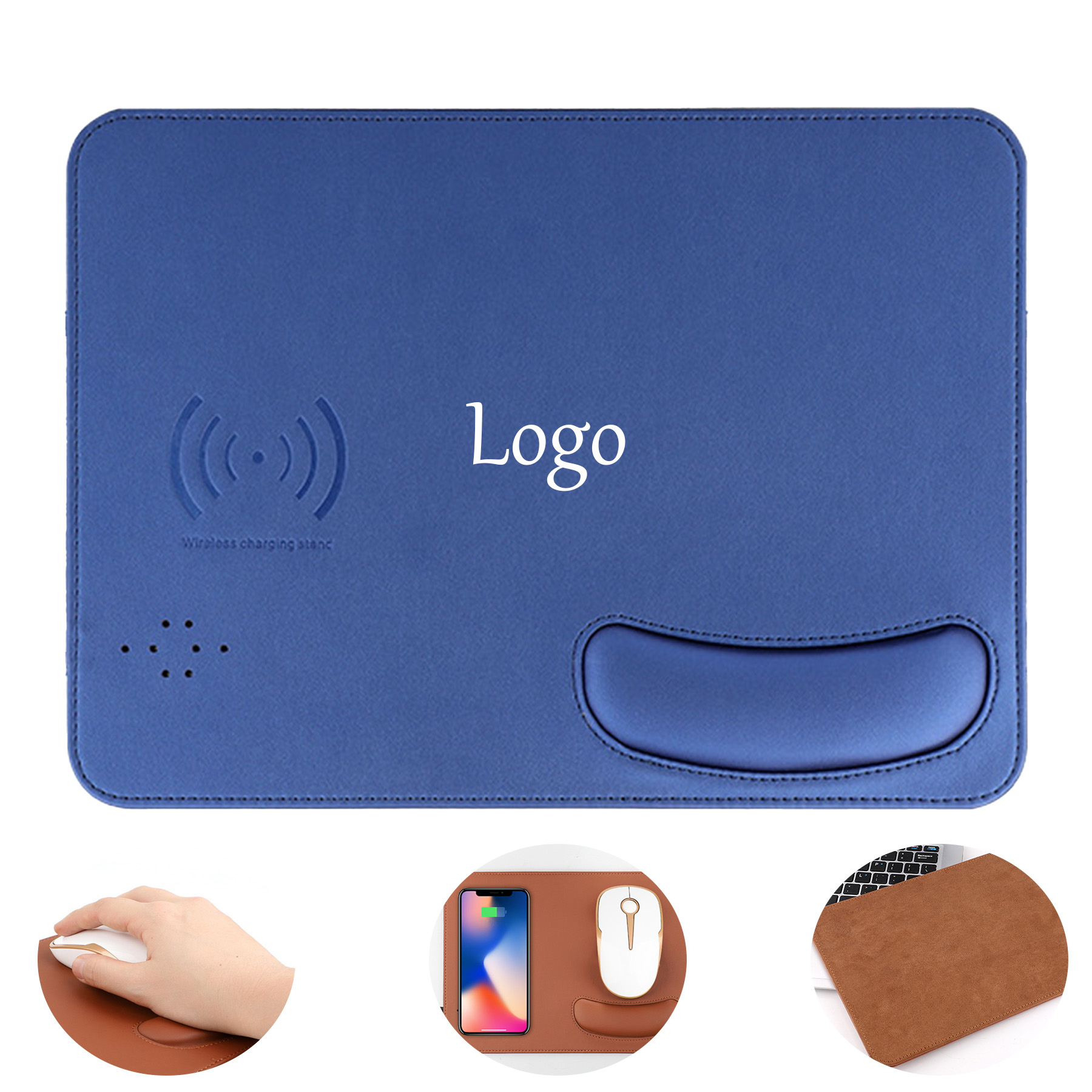 Wireless Charging Mouse Pad with Wrist Rest 3